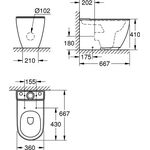 Grohe Stand-WC-Kombination ESSENCE spülrandl PureGuard/awe