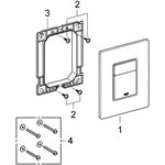 Grohe WC-Betätigung SKATE C 156x197mm senkrechte Montage edelstahl
