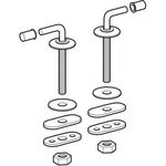 Geberit Edelstahlscharnier p zu WC-Sitz 573370/573371/573372/573373