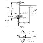 Grohe Einhand-Spültischbatterie CONCETTO 1/2Zoll mi-ho Ala su-st