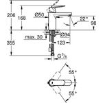 Grohe EH-WTbatt EUROSMART C 1/2Zoll M-Size chr