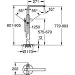 Grohe Einhand-Wannenbatterie LINEARE 1/2Zoll Bd-Mont chr