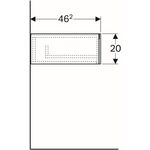 Geberit Seitenschrank XENO² 580x200x462mm Lack hochglänzend/weiß