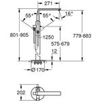 Grohe Einhand-Wannenbatterie LINEARE 1/2Zoll Bod. ha graph gebü