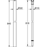 Grohe Ersatzrohr für Duschsysteme - 15cm chrom
