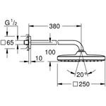 Grohe Kopfbrauseset TEMPESTA 250 CUBE 380mm chr