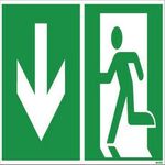 Hinweisschild Notausgang 30x15cm Hart-PVC