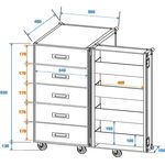 ROADINGER Universal-Schubladen-Case TSF-1 mit Rollen