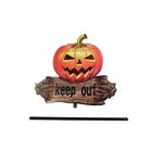EUROPALMS Halloween Bodenstecker Kürbis "KEEP OUT", 50cm