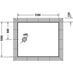Duravit Rechteck-Duschwanne TEMPANO mit Antislip 1200x1000x45mm weiß