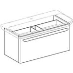 Geberit Waschtischunterschrank MYDAY 880x410x430mm Lack taupe hochglanz