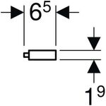 Geberit Handtuchhalter 424x19x49mm sandgrau matt
