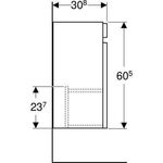 Geberit Unterschrank RENOVA PLAN f HWB 384x605x308mm Lack lava matt