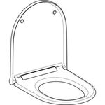 Geberit WC-Sitz ONE m Absenkauto weiß Designabdeckung chrom