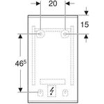 Geberit Lichtspiegel OPTION PLUS SQUARE Bel dir u ind sw matt/Aluminium elo 400x