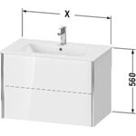 Duravit Waschtischunterbau XVIU 560x810x480mm Prof. Champ ma ta s-matt