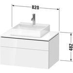Duravit Waschtischunterbau L-CUBE 820x482x550mm we s-matt ES Ahorn