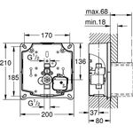 Grohe Rohbauset RAPIDO U f Urinal