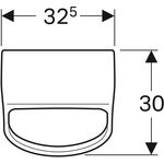 Geberit Urinal RENOVA PLAN wasserlos, Abgang nach hinten weiß
