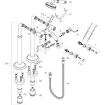 2-Griff-Wannenrandarmatur AXOR MONTREUX DN 15, bodenstehend chrom