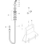 HG Brausehalter für Wannenrandmontage chrom