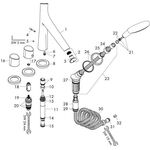 4-Loch Wannenarmatur AXOR STARCK ORGANIC DN 15 m Therm. f Wannenrandmontage chro