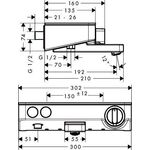 HG Wannentherm SHOWERTABLET SELECT 300 DN 15, Aufputz chrom