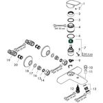HG Einhebel-Wannenmischer LOGIS DN 15, Aufputz chrom