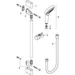 HG Brauseset CROMA SELECT S VARIO Bsta Unica´Croma 900mm weiß/chrom