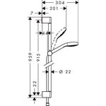 HG Brauseset CROMA SELECT S 1jet Bsta Unica´Croma 90cm EcoSm 9 l/m we/chr