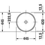 Duravit Einbauwaschtisch ARCHITEC o ÜL o HLB d= 420mm ohne Hahnloch weiß