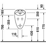 Duravit Urinal STARCK 1 320x285mm für Deckel ohne Fliege weiß WG