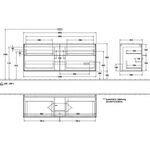 V&B Waschtischunterschrank FINION 1600x603x501mm Abdpl Glas wh Matt Peony