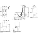 V&B Stand-WC O.NOVO ti., 360x650mm, für Kombination we C+