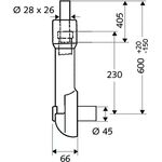 SCHELL WC-Spülrohr COMPACT II höhenverstellbar d= 45mm