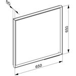Keuco Lichtspiegel ROYAL LUMOS Spiegelheizung 650x650x60mm