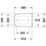 Duravit WC-Sitz D-CODE VITAL ohne Absenkautomatik, verlängert weiß