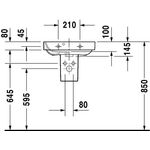 Duravit Handwaschbecken HAPPY D.2 m ÜL HLB 500x360mm 1 Hahnloch weiß