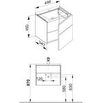 Keuco Waschtischunterbau ROYAL REFLEX 496x450x347mm Ans re titan