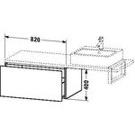 Duravit Konsolenunterschrank L-CUBE 400x820x547mm kastanie dunkel