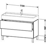 Duravit Waschtischunterbau L-CUBE 582x1184x459mm weiß hochglanz