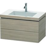 Duravit Waschtischunterbau L-CUBE m WT Vero Air 500x800x480mm 1 HL pi silv