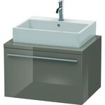 Duravit Konsolenunterschrank X-LARGE 440x700x548mm flannel grey hochglanz
