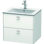 Duravit Waschtischunterbau BRIOSO Griffe chrom 553x620x479mm weiß matt