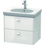 Duravit Waschtischunterbau BRIOSO Griffe Frontfarbe 563x620x469mm we hgl