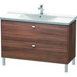 Duravit Waschtischunterbau BRIOSO Griffe chr 691x1220x479mm nussbaum natur