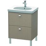 Duravit Waschtischunterbau BRIOSO Griffe chrom 693x620x469mm leinen