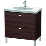 Duravit Waschtischunterbau BRIOSO Griffe chr 693x820x469mm kastanie dunkel