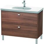 Duravit Waschtischunterbau BRIOSO Griffe chr 693x1020x469mm nussbaum natur