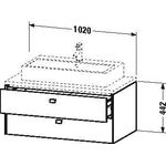 Duravit Konsolenunterschrank BRIOSO Griffe Frontfarbe 442x1020x550mm grap ma